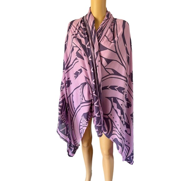 NWT Casual Movements Purple Geo Print Infinity Multi Use Sarong One Size - Picture 3 of 7